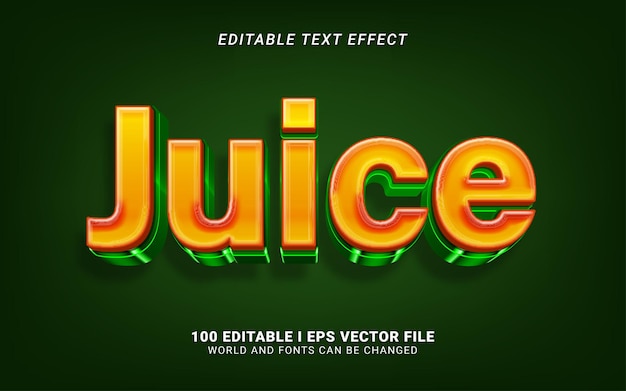 Juice 3d style text effect