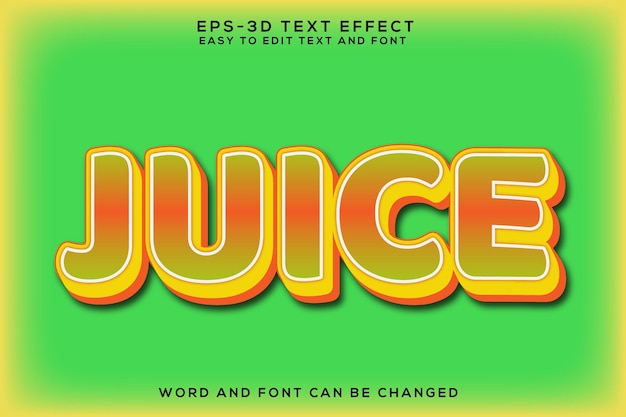 Juice 3d text effect