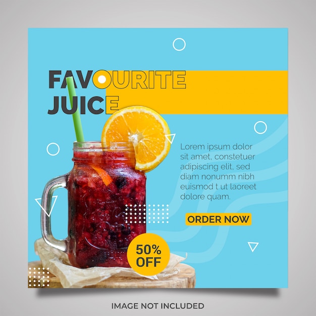 Juice advertising banner