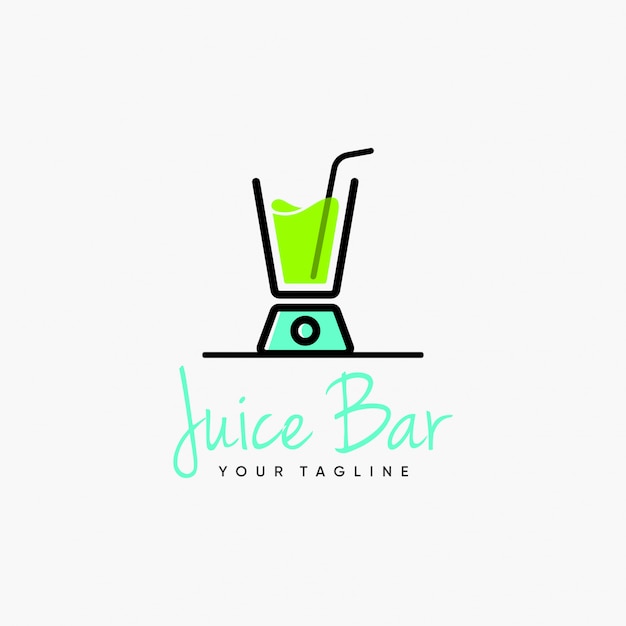 Juice Bar Blender logo design inspiration