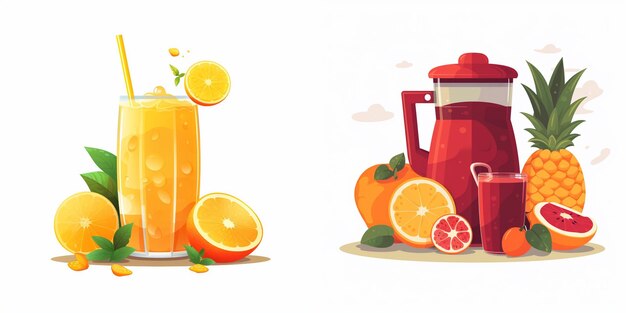 Vector juice drink fruit vector fresh food isolated illustration sweet juicy beverage liquid vi