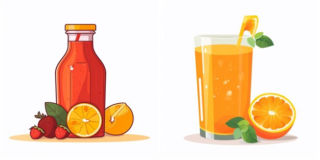 Vector juice drink fruit vector fresh food isolated illustration sweet juicy beverage liquid vi