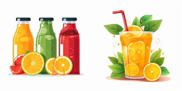 Vector juice drink fruit vector fresh food isolated illustration sweet juicy beverage liquid vi