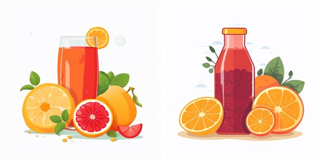 Vector juice drink vector fruit sweet juicy isolated fresh liquid beverage illustration food vi