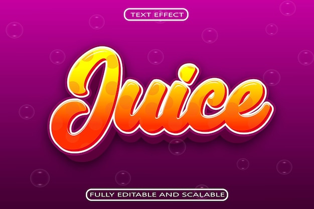 Juice Editable Text Effect 3 Dimension Modern Style