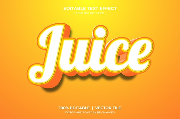 Juice editable text effect style