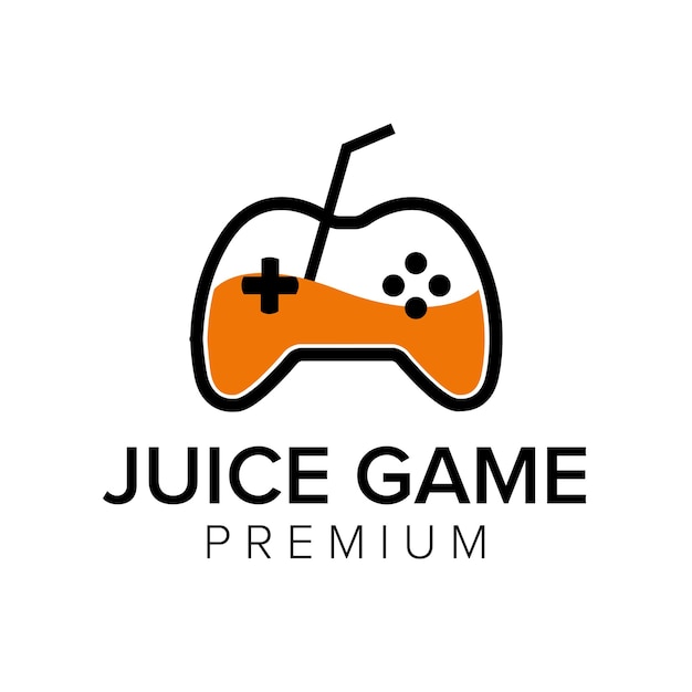 Juice game logo icon vector template