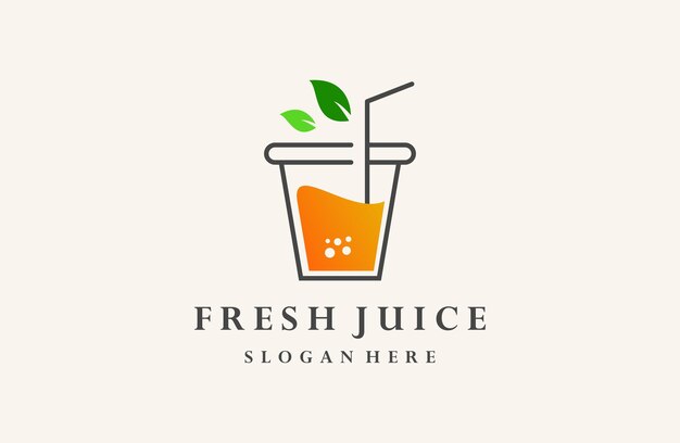 Vector juice logo icon design inspirations