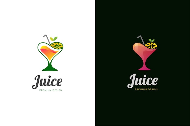 juice orange logo icon design with love graphic symbol for love juice drink vector logo template