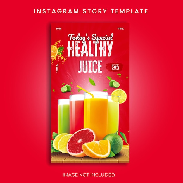 Vector juice social media instagram post design template