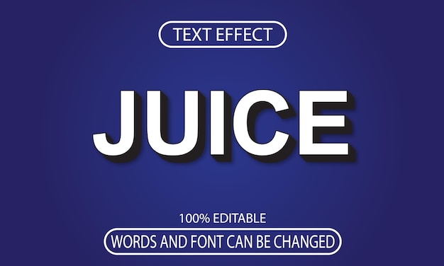 Juice text effect font 3D editable text effect