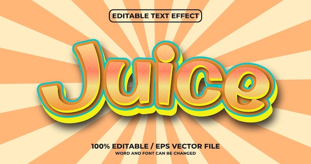 Juice text effect style