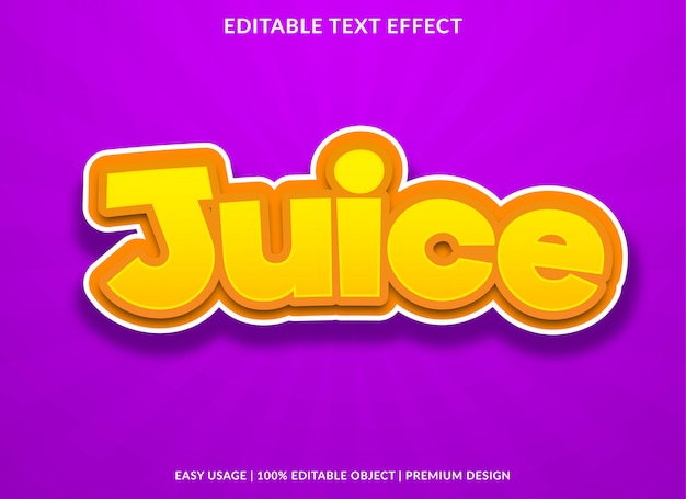 juice text effect template