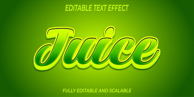 juice text effect with attractive 3dstyle letters