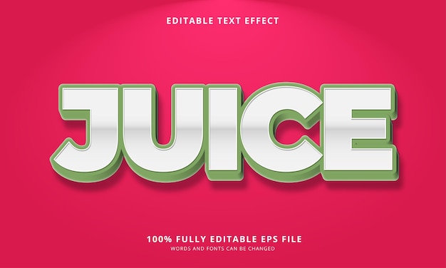 Juice text style editable text effect