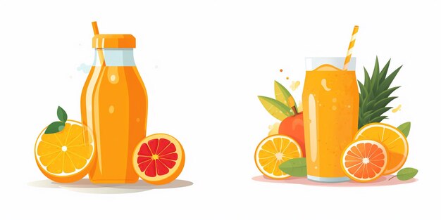 juice vector drink fruit fresh illustration food isolated juicy sweet beverage healthy l