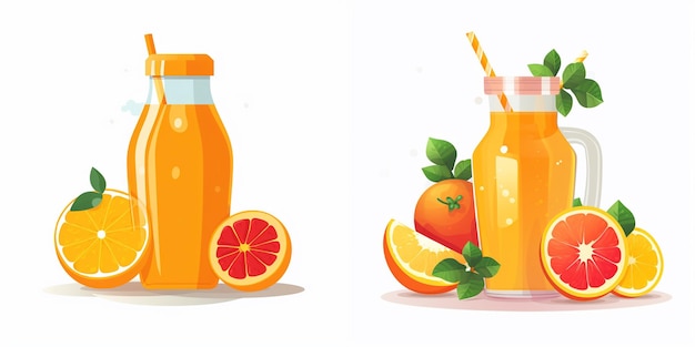 juice vector drink fruit fresh illustration food isolated juicy sweet beverage healthy l