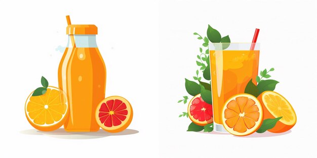 juice vector drink fruit fresh illustration food isolated juicy sweet beverage healthy l