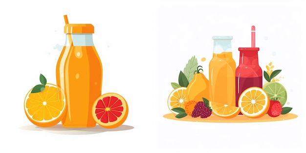 juice vector drink fruit fresh illustration food isolated juicy sweet beverage healthy l