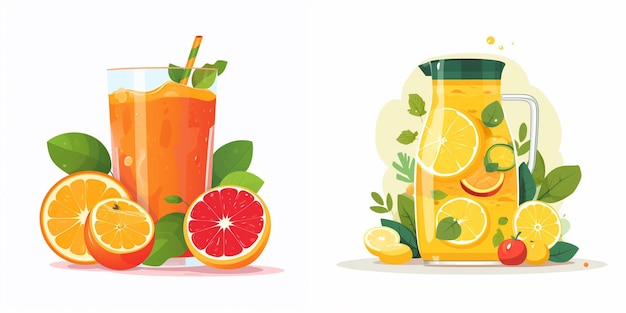 juice vector drink fruit fresh illustration food isolated juicy sweet beverage healthy l