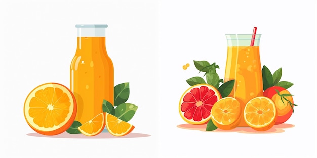 juice vector drink fruit fresh illustration food isolated juicy sweet beverage healthy l