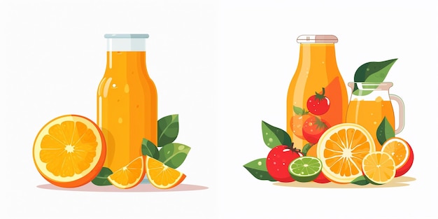 juice vector drink fruit fresh illustration food isolated juicy sweet beverage healthy l