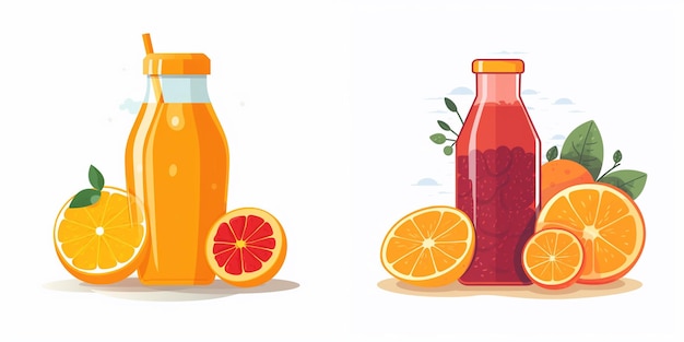 juice vector drink fruit fresh illustration food isolated juicy sweet beverage healthy l