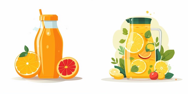 Vector juice vector drink fruit fresh illustration food isolated juicy sweet beverage healthy l