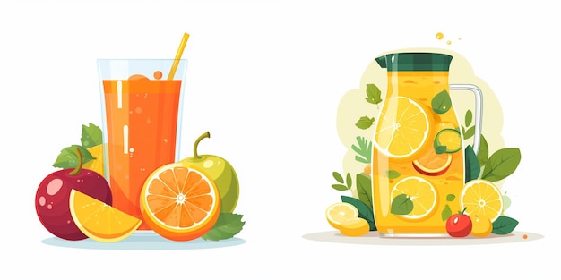 juice vector drink fruit fresh illustration food isolated juicy sweet beverage healthy l