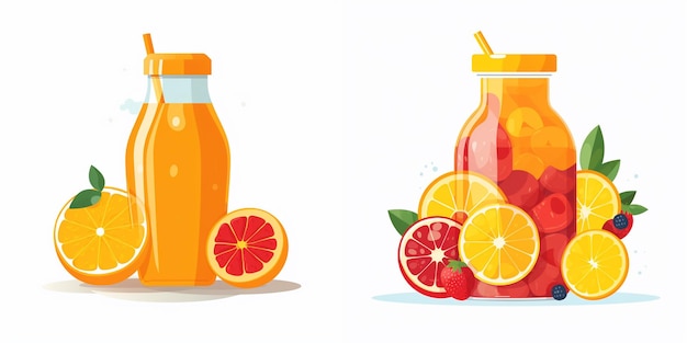 juice vector drink fruit fresh illustration food isolated juicy sweet beverage healthy l