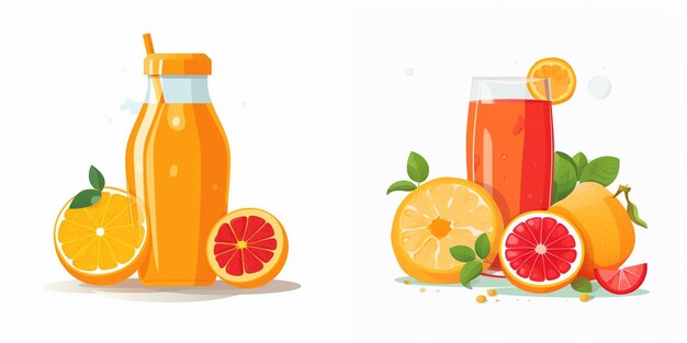 juice vector drink fruit fresh illustration food isolated juicy sweet beverage healthy l