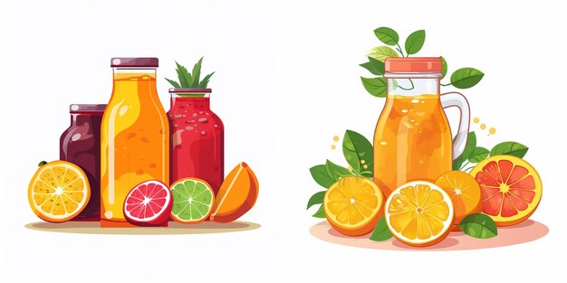 juice vector drink fruit fresh illustration food isolated juicy sweet beverage healthy l