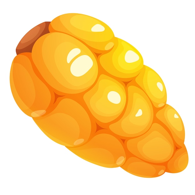 Juicy and bright corn cartoon on transparent background Collection of cartoon vegetables