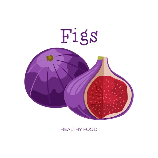 Juicy figs a whole berry and a slice