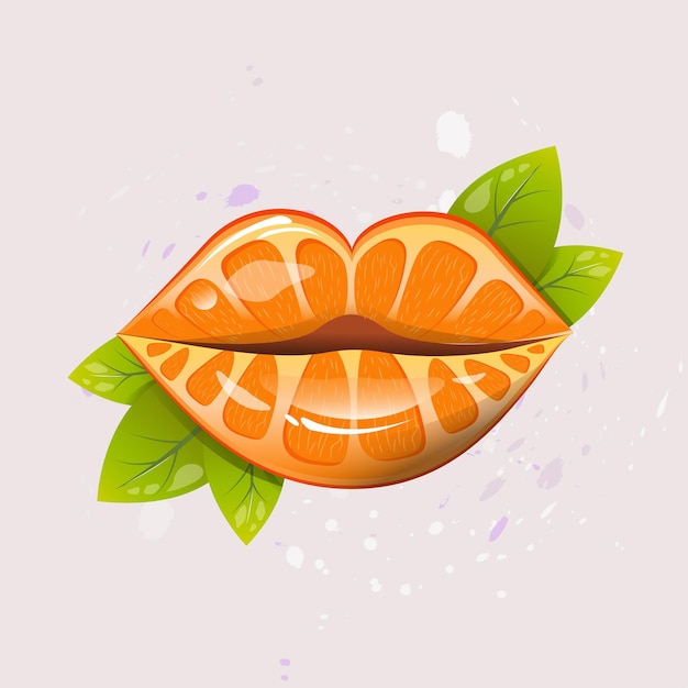 Juicy fruit lip makeup orange lipstick summer juicy kiss