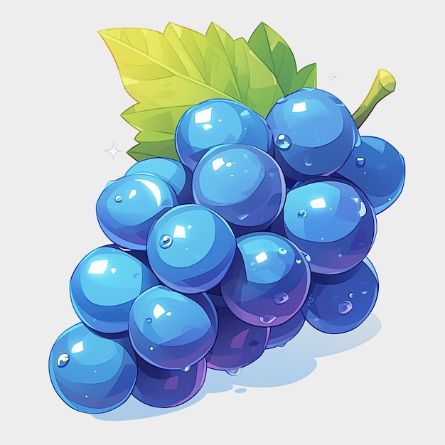 Juicy Grape Cluster Summer Cartoon Look