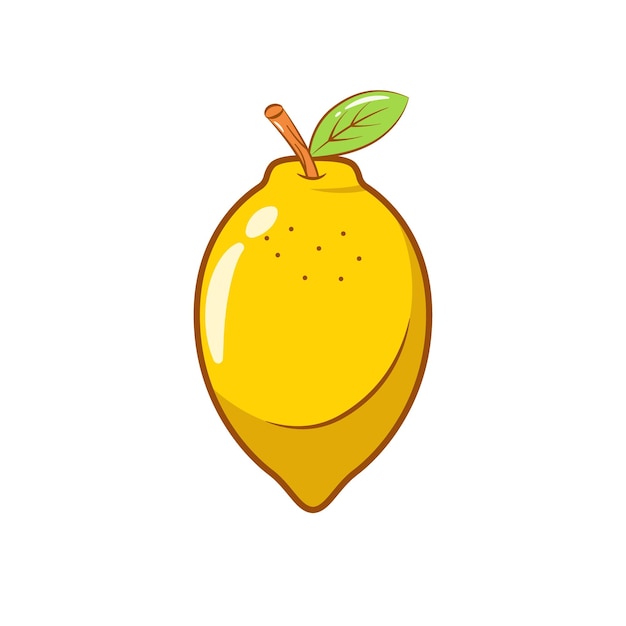 Juicy Lemon Fruit Vector Illustration Cartoon Icon