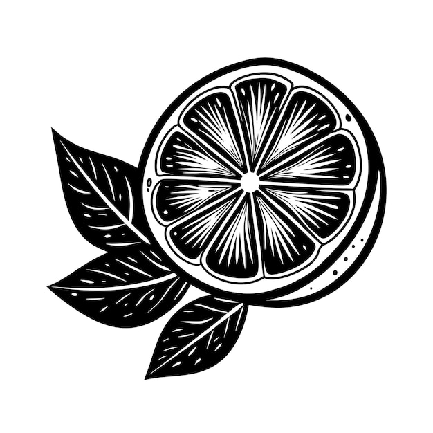 Juicy Lime Slice Vector Illustration Fun Black and White Coloring vector illustration