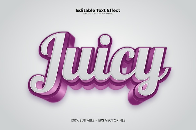 Juicy text effect in modern trend style