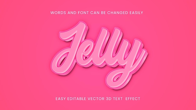 Vector jully 3d editable text fstyle