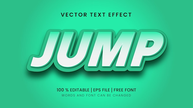 Jump editable text effect