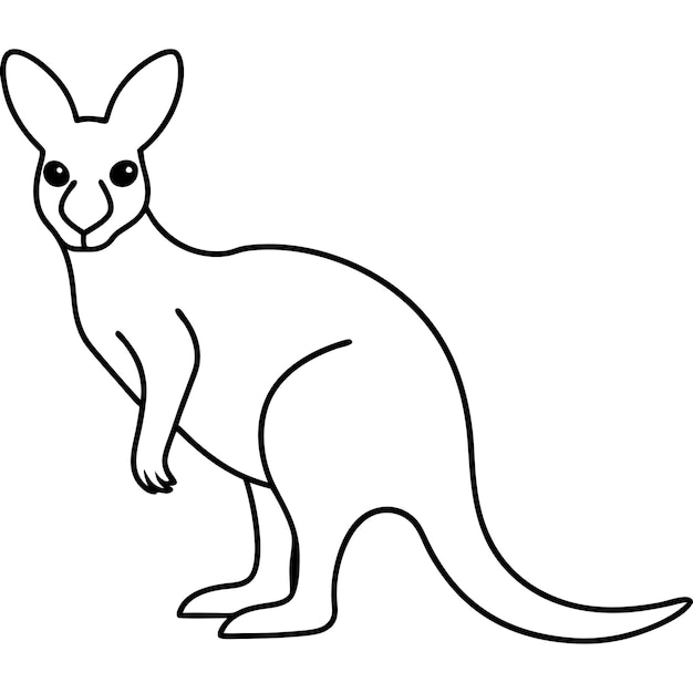 Vector jump into creativity kangaroo coloring page adventure