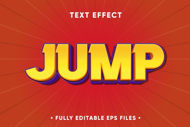 Jump text on orange color gradient style effect