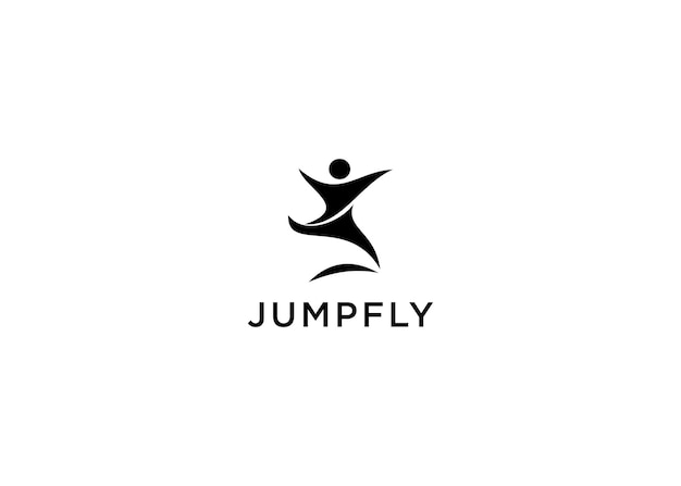 jumpfly logo design vector illustration