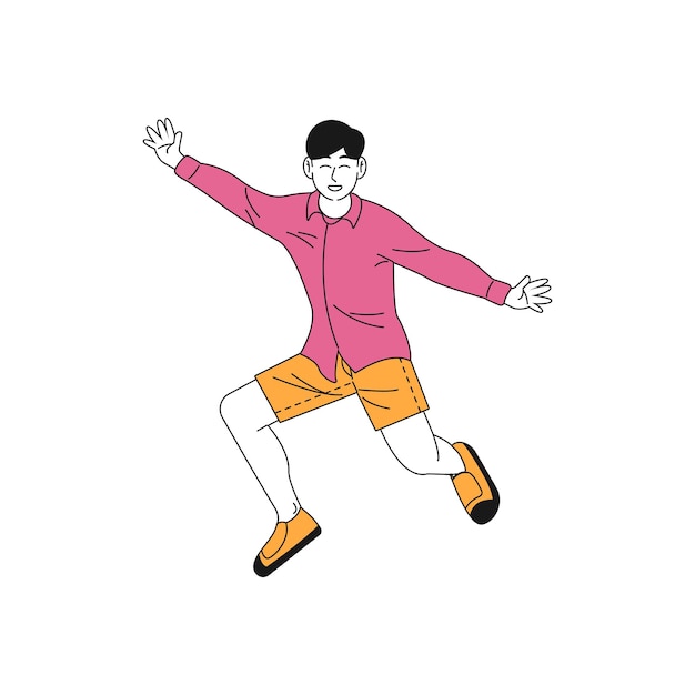 Jumping Boy Illustration