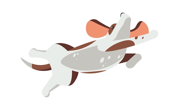 Jumping dog Animal icon Vector illustration