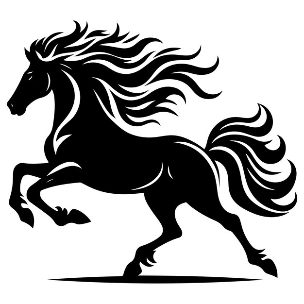 Vector jumping horse silhouette clip art horse silhouette vector