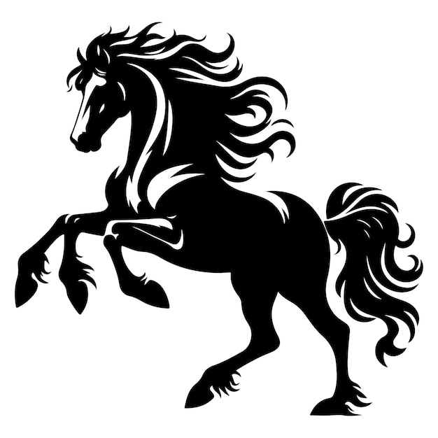 Jumping Horse Silhouette Clip Art Horse silhouette vector