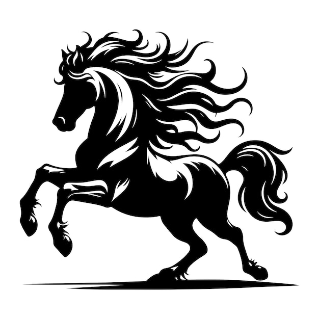 Jumping Horse Silhouette Clip Art Horse silhouette vector