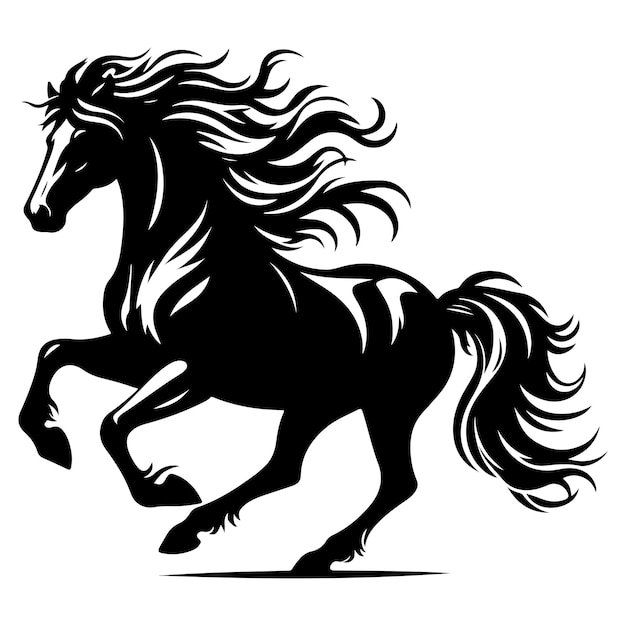 Jumping Horse Silhouette Clip Art Horse silhouette vector